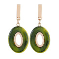 Manufacturer OEM long dangling and drop earrings for women acrylic hollow line earrings